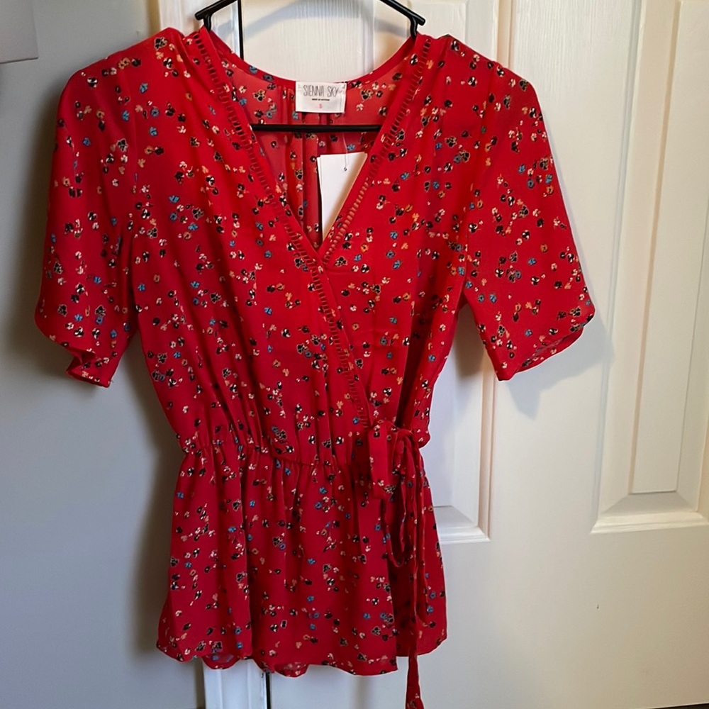 Small red top from Sienna Sky.